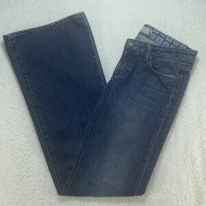 Paige Jeans Womens Size 29 Blue Robertson Mid Rise Relaxed Fit Wide Leg 31x33
